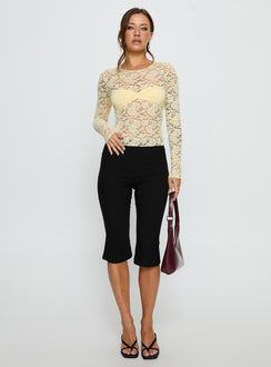 Midnight Long Sleeve Top Vanilla Custard