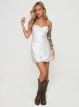 product Princess Polly Sweetheart Neckline  Snowbird Mini Dress White / Floral