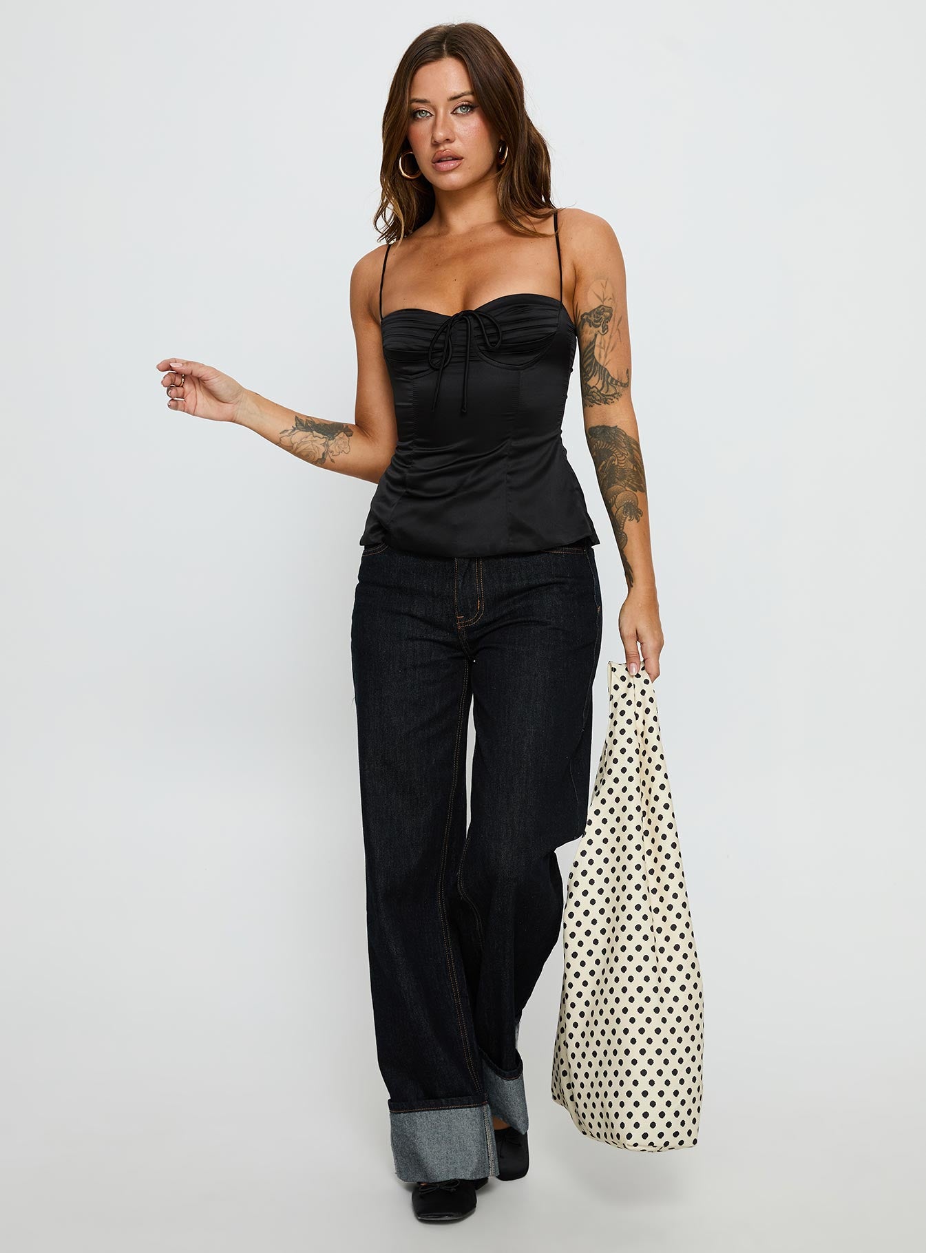 Hildy Tie Back Top Black | Princess Polly