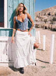 Miriah Maxi Skirt White Petite