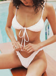 Lelani Ruched Bikini Bottoms White
