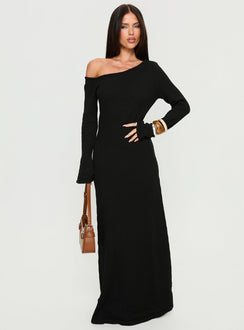 Kloey Long Sleeve Knit Maxi Dress L | XL | Black | Womens | Princess Polly Kloey Long Sleeve Knit Maxi Dress L | XL | Black | Womens | Princess Polly