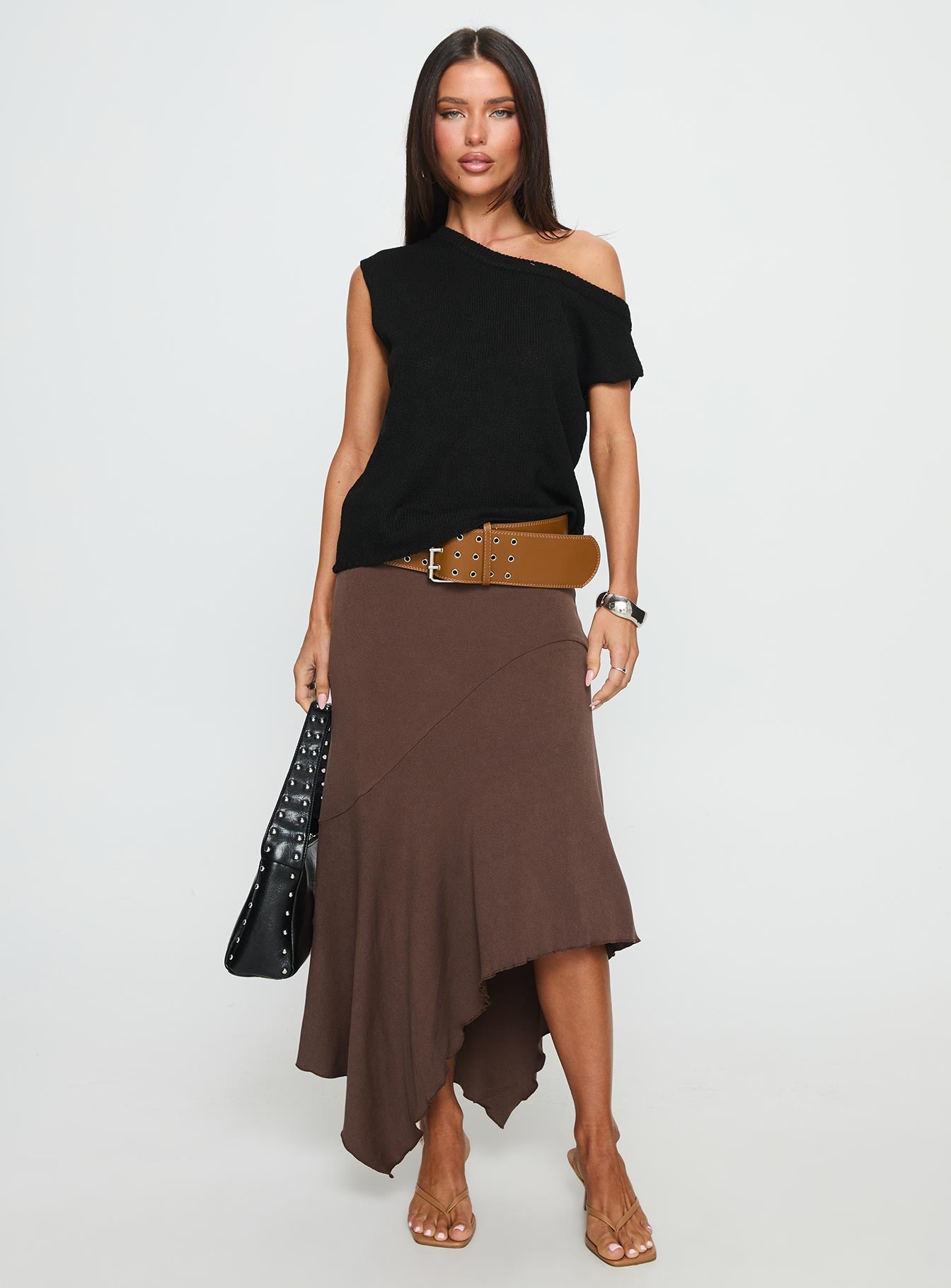 Ashfield Off Shoulder Top Black | Princess Polly