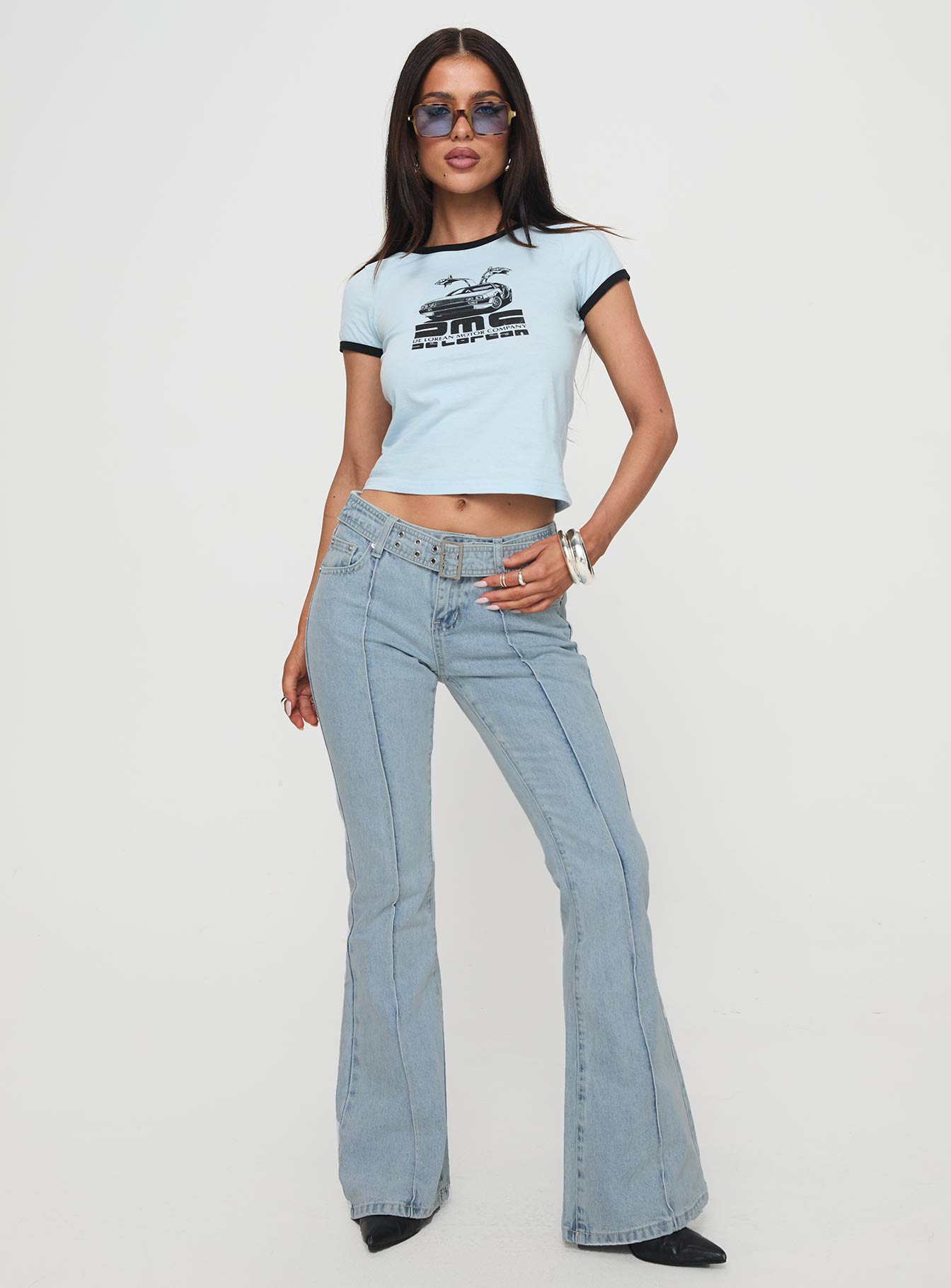 Echovalley low rise jeans light wash