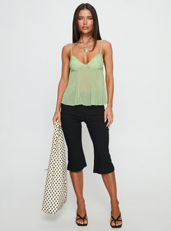 Zami Pleat Top Green