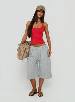 Kasper Cinched Tank Top Fiery Red