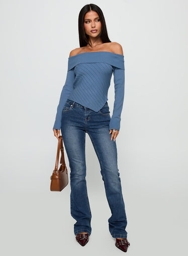 Brisa Long Sleeve Top Blue