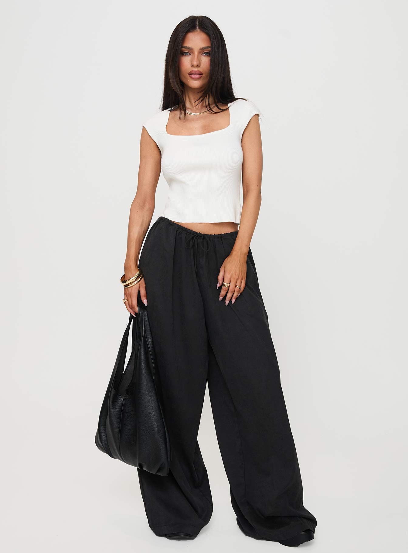 Harbour Pant Black Petite | Princess Polly