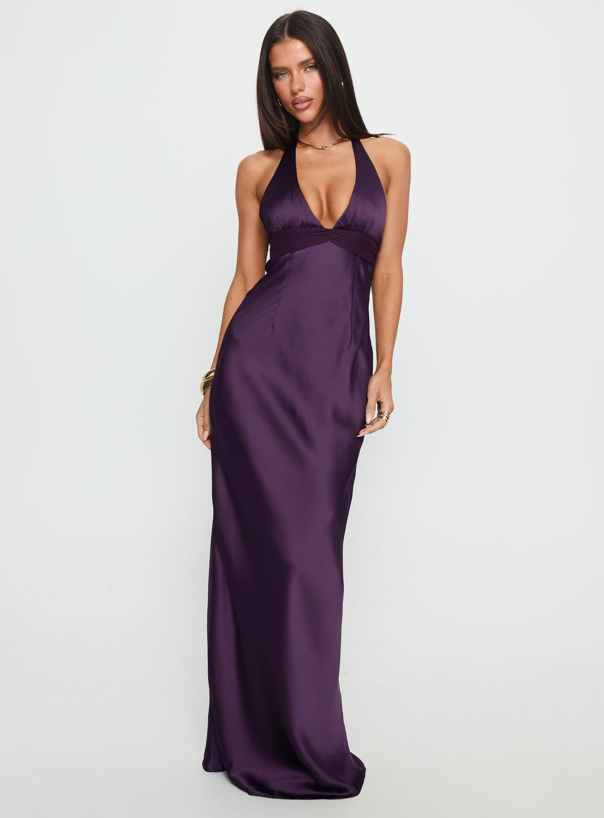 Odyssa Halter Maxi Dress Purple Petite