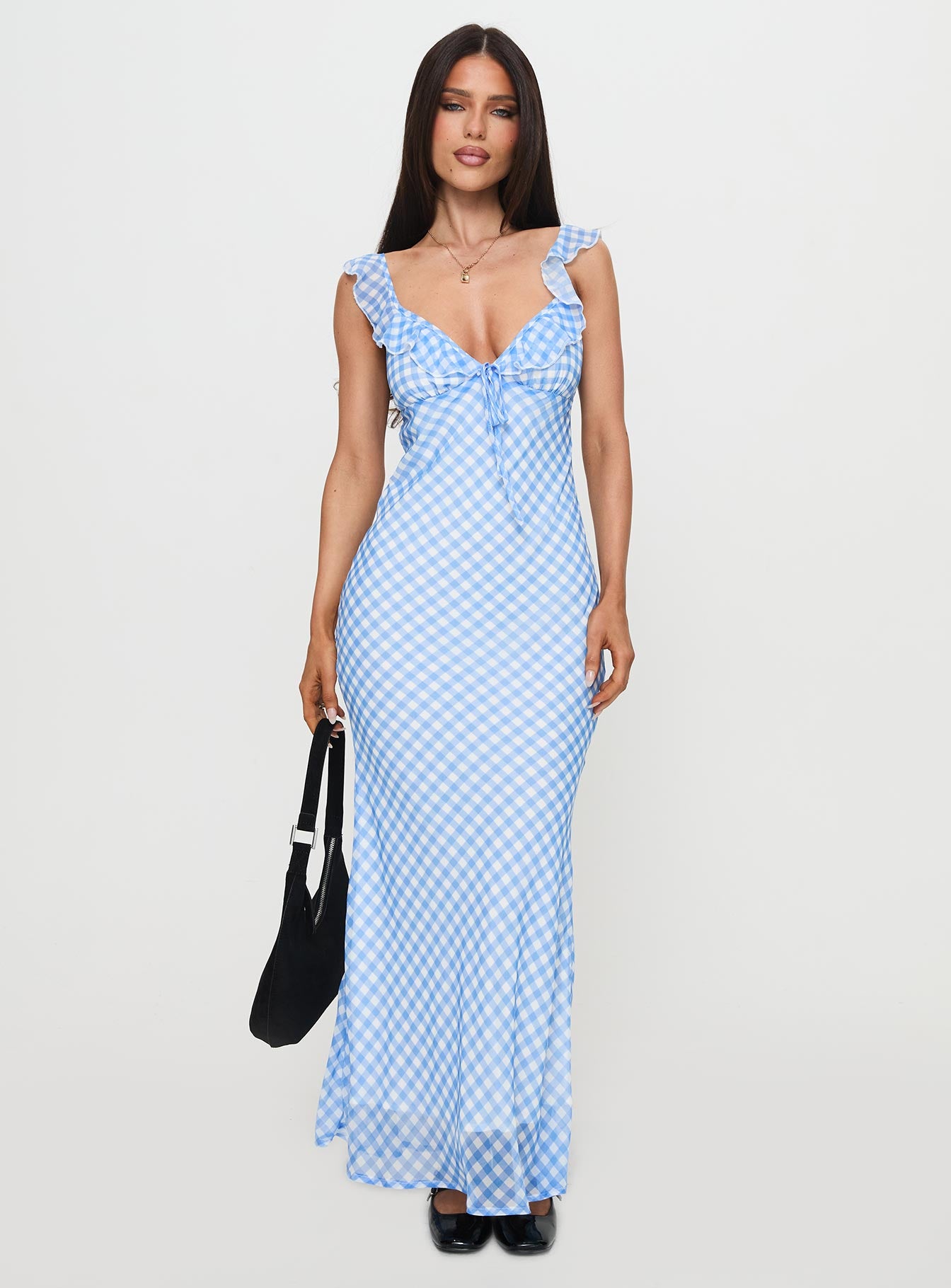 Brigette Maxi Dress Blue Gingham | Princess Polly Brigette Maxi Dress Blue Gingham | Princess Polly