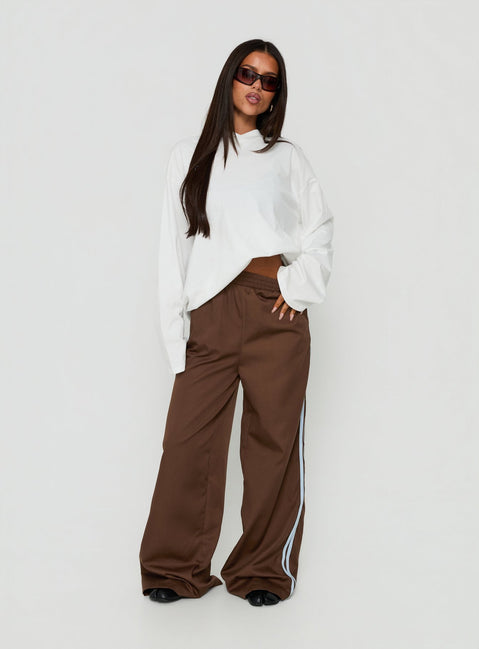 Fielder Track Pants Brown / Blue