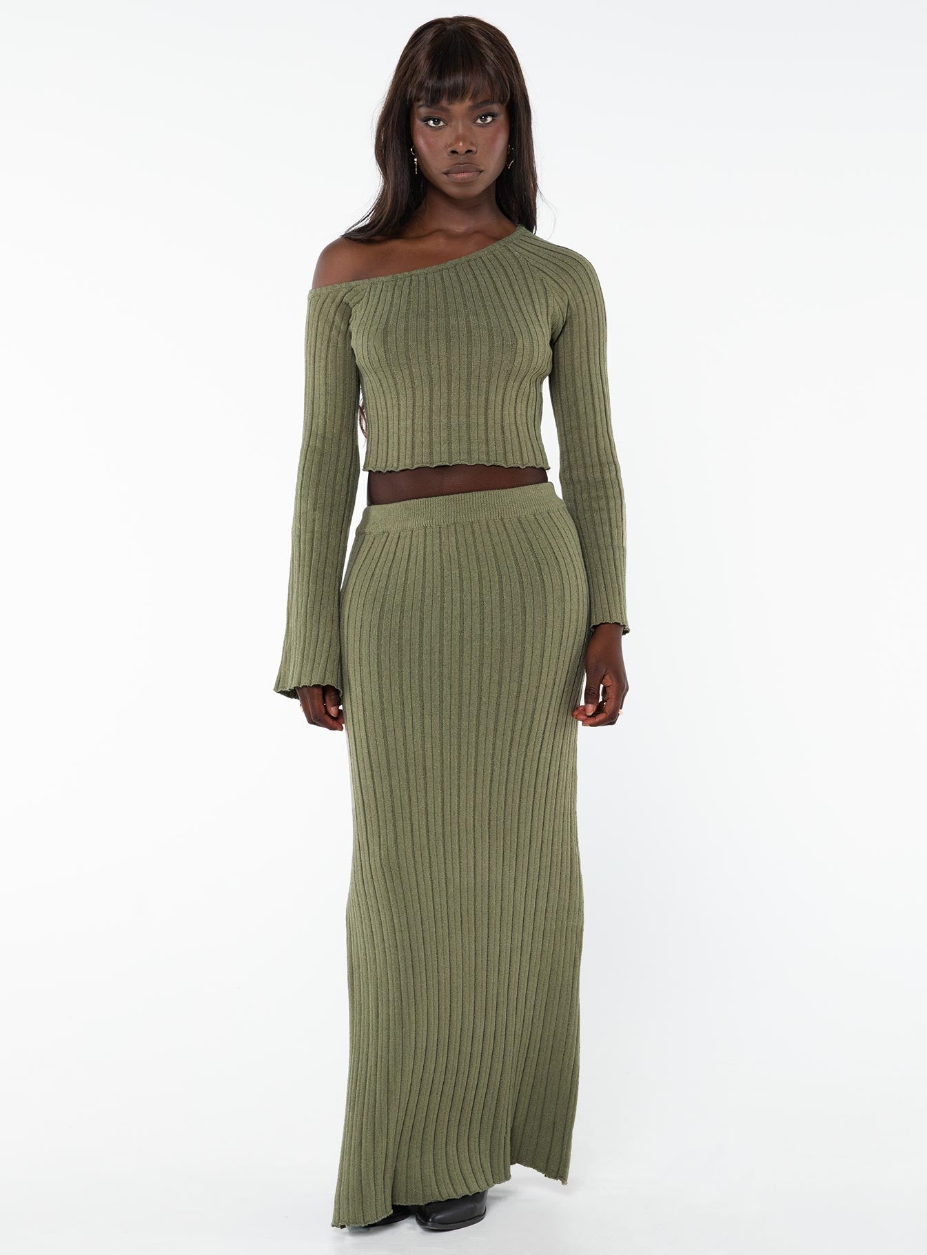 Green maxi 2025 skirt 40