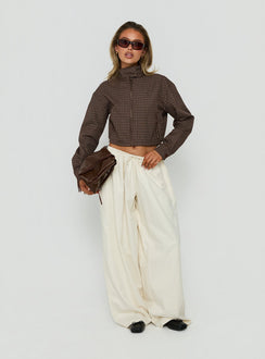 Bungala Oversized Relaxed Pants Ivory Petite