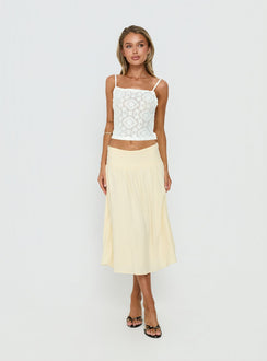 Lichen Lace Backless Top White