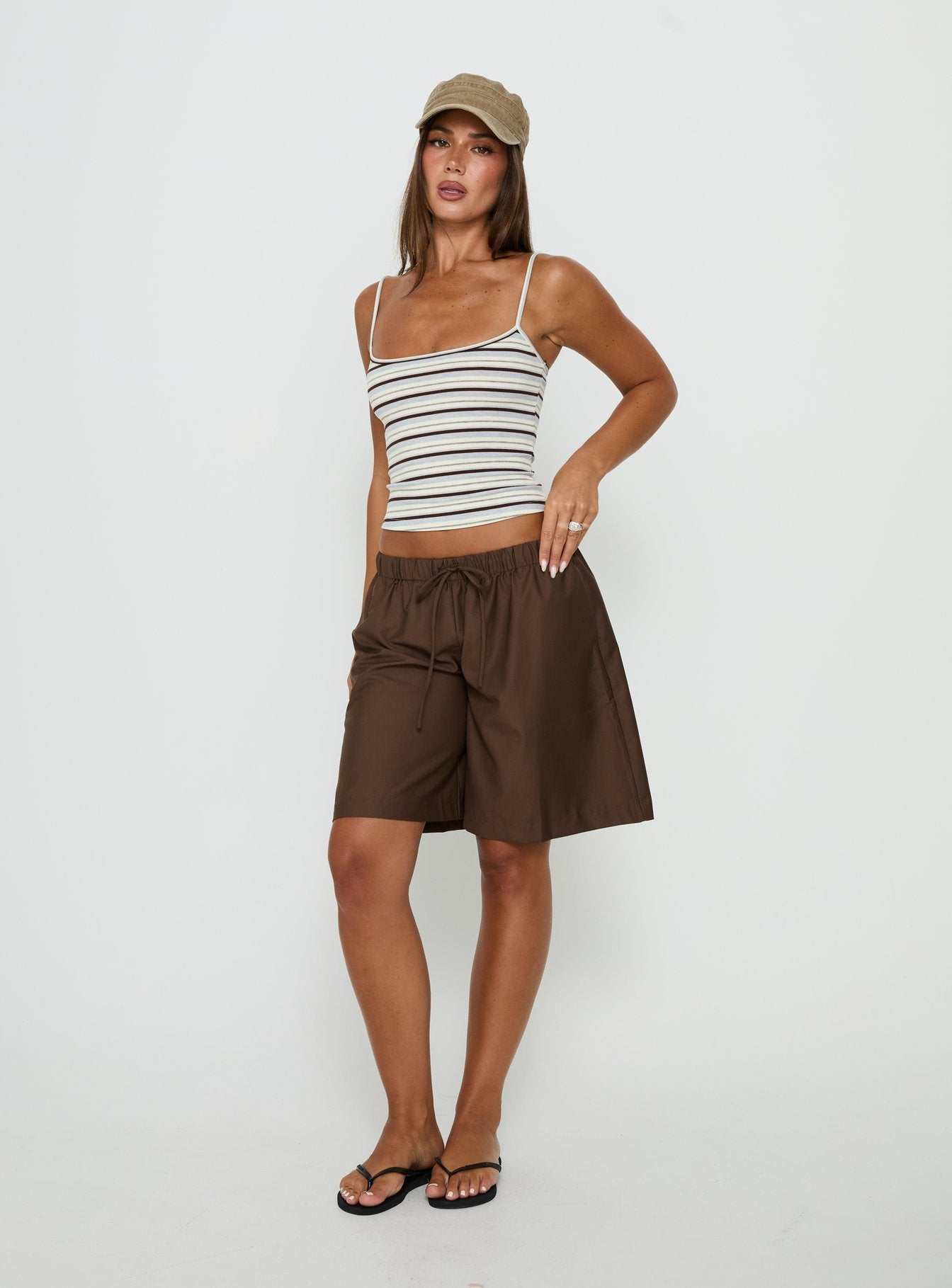 Elzie Knit Cami Tank Multi Stripe | Princess Polly