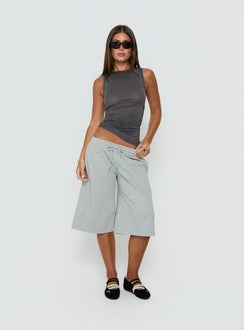 Hopeful Romantic Semi-Sheer Tank Top Grey