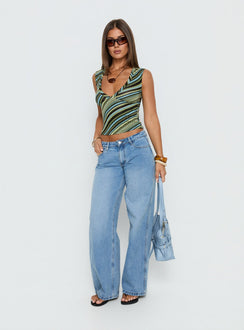 Ramos Low Rise Denim Jeans Bright Blue Wash Petite