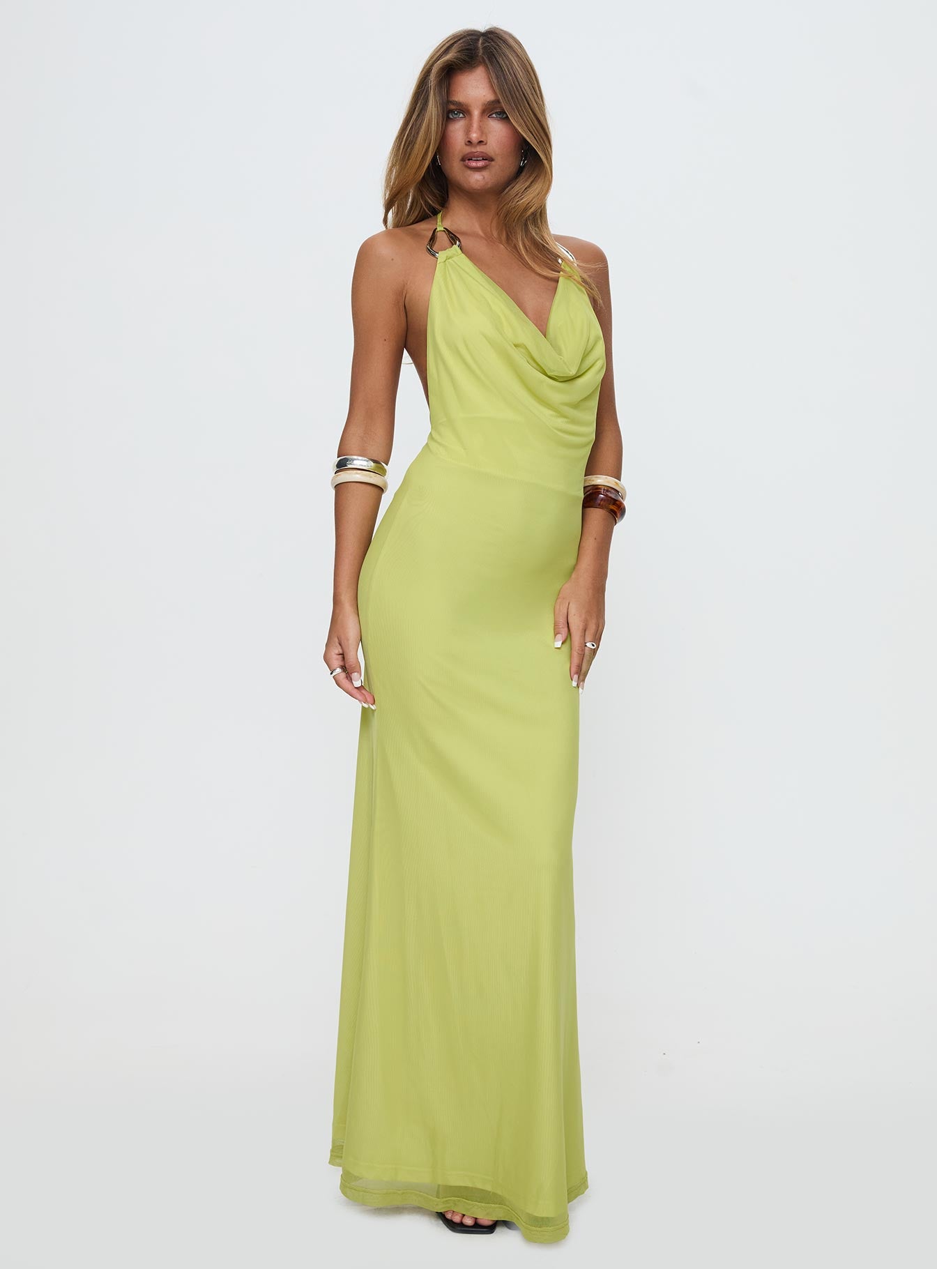 Rhaenyra Halter Maxi Dress Green | Princess Polly Rhaenyra Halter Maxi Dress Green | Princess Polly