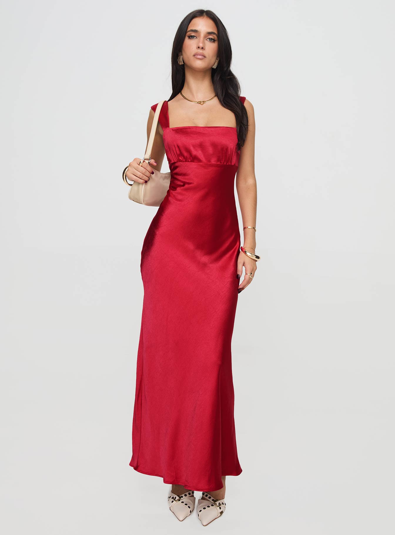 Radioactive Bias Cut Maxi Dress Red | Princess Polly Radioactive Bias Cut Maxi Dress Red | Princess Polly