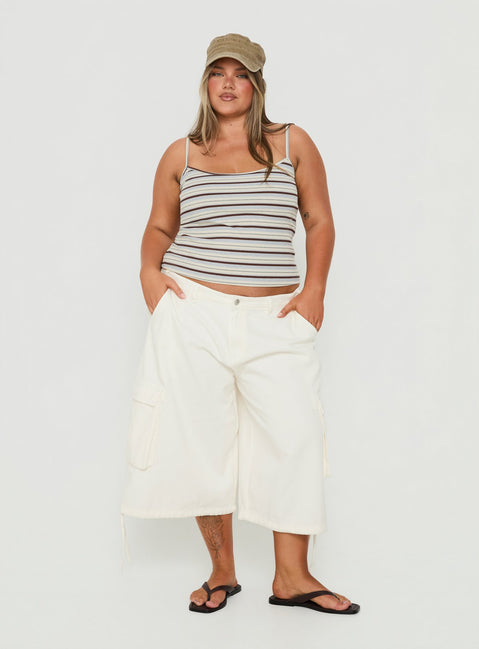 Elzie Knit Cami Tank Multi Stripe Curve