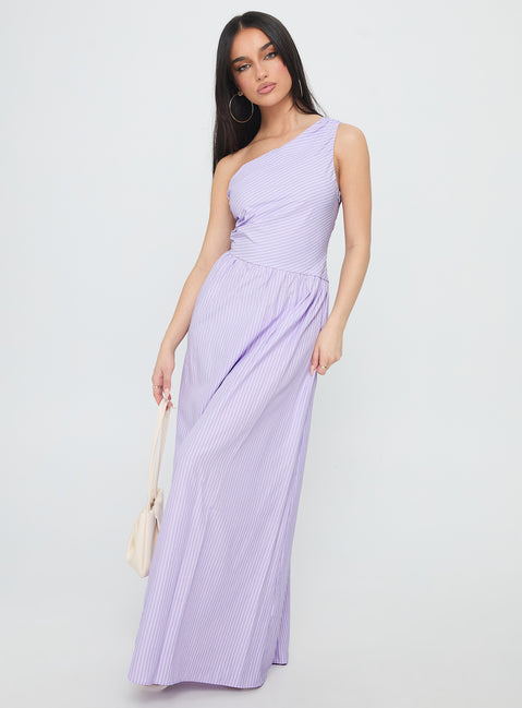 Allicia One Shoulder Maxi Dress Purple