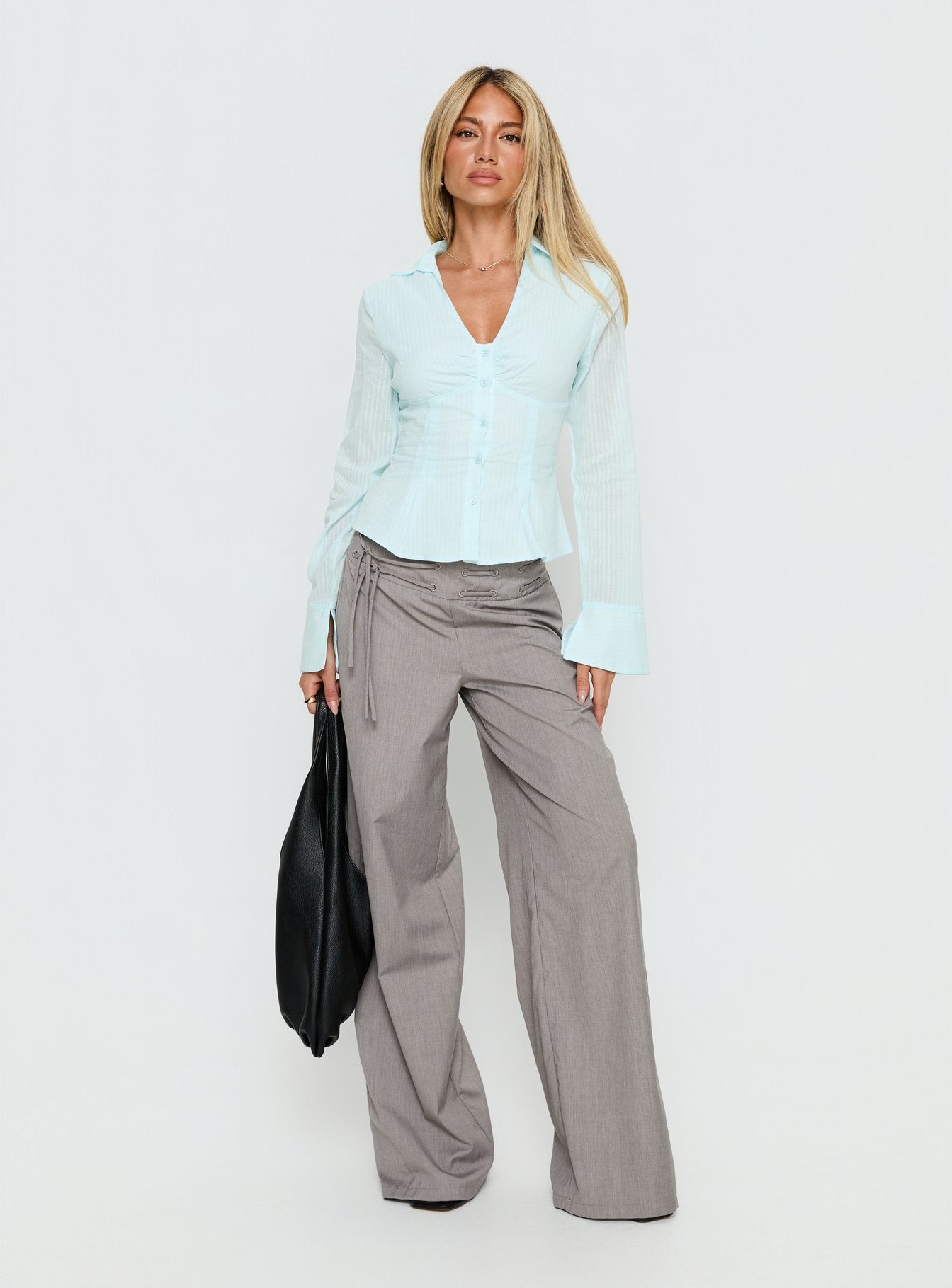 Elowenn Long Sleeve Top Soft Blue