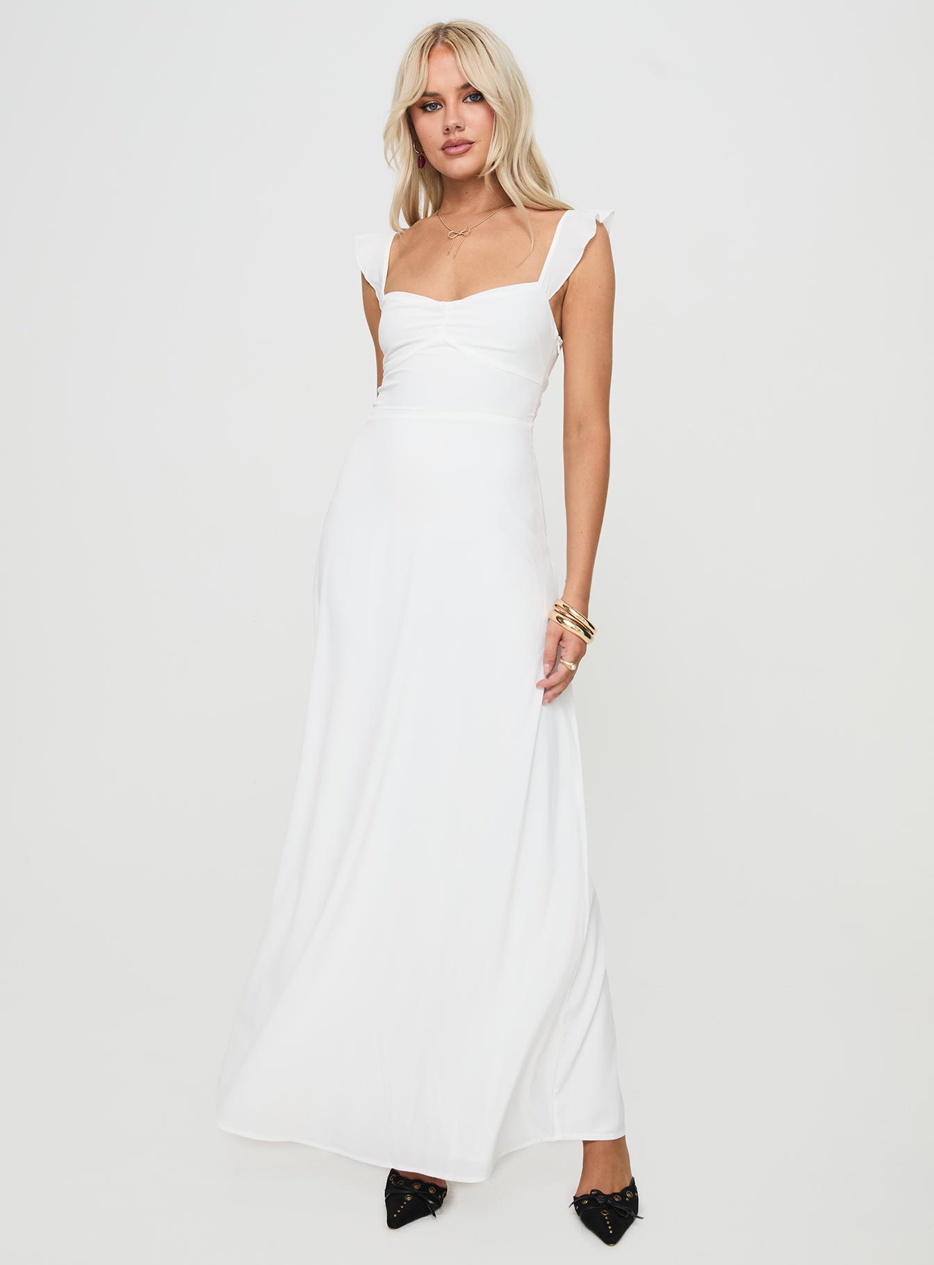 lorinda maxi dress princess polly Lorinda Mini Dress White Low Impact