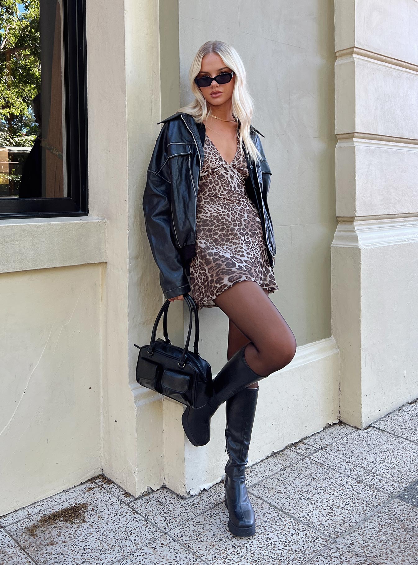 Nellie Mini Dress Leopard | Princess Polly Nellie Mini Dress Leopard | Princess Polly