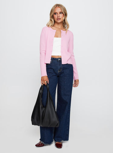 Old Burlington Knit Cardigan Pink