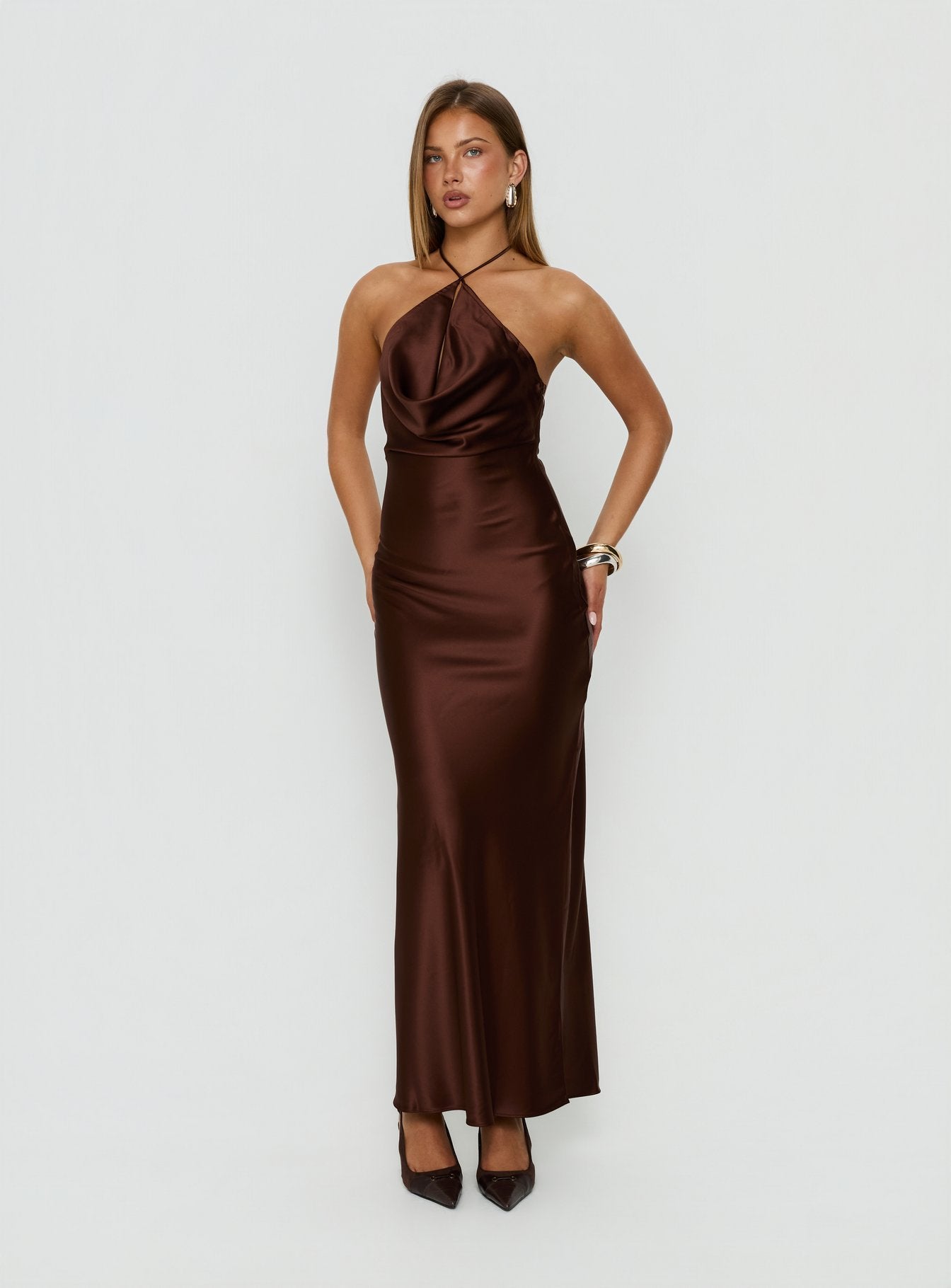 brown keyhole dress Maria Mcmanus Double Keyhole Knit Midi Dress, Taupe, Women's, Xs, Casual & Work Dresses Knit Dresses