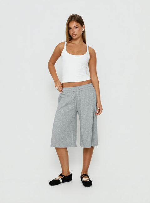 Nikko Longline Fleece Shorts Grey Marle