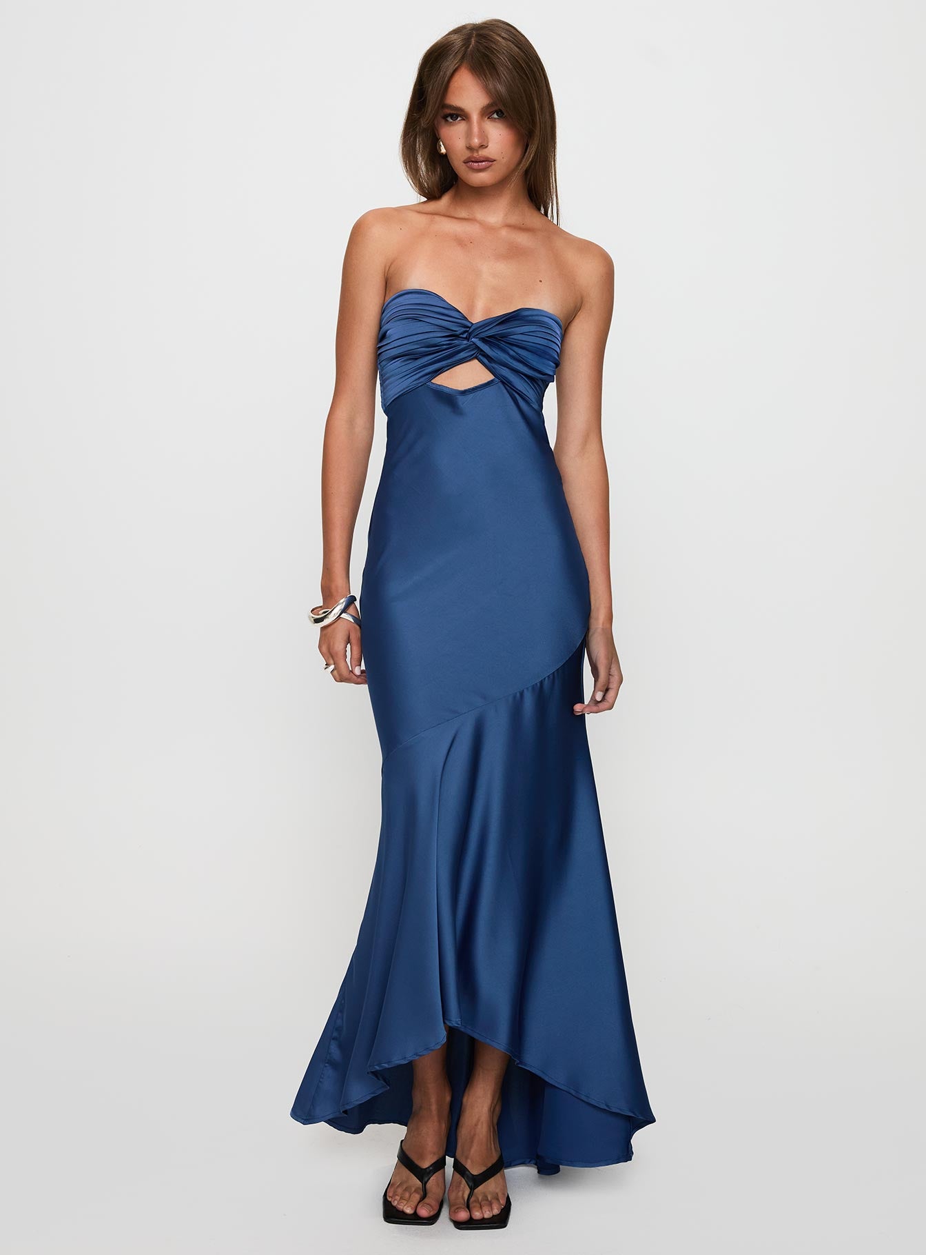 Stand A Chance Twist Detail Maxi Dress Navy Stand A Chance Twist Detail Maxi Dress Navy