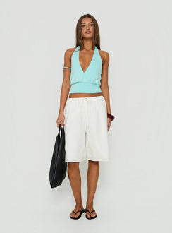 Avirea Relaxed Longline Shorts White