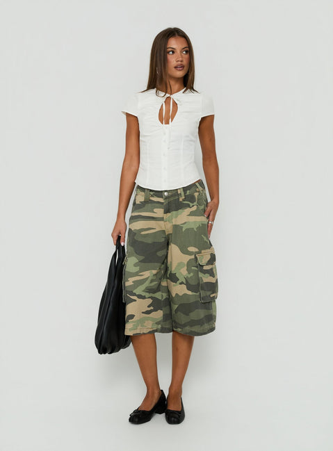 Anastazie Keyhole Top White