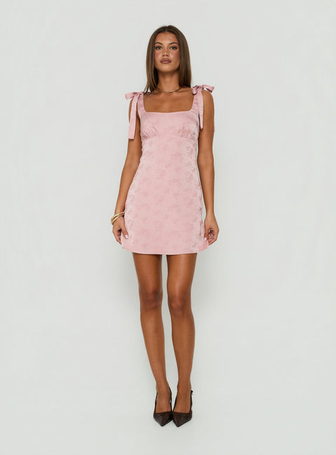 Neverending Satin Mini Dress Pink