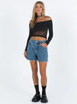 product Laurena Dark Denim Shorts Tall Princess Polly High Waisted Shorts 