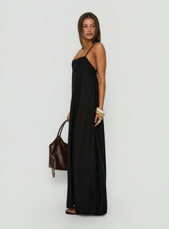 Solie Tie Back Maxi Dress Black
