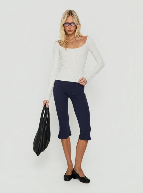 Baseline Rib Capri Pants Navy