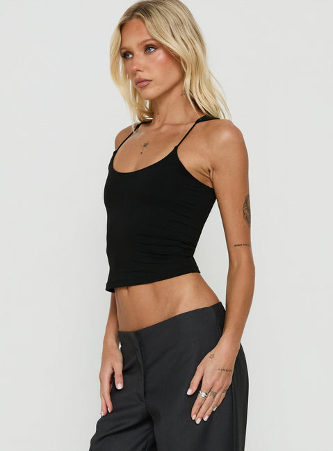 Kierrah Slim Tank Top Black