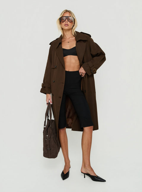 Westwind Trench Coat Chocolate