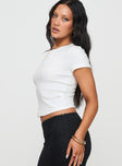 Baseline Scoop Rib Tee White