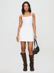 Baseline Rib Mini Dress White