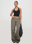 product Princess Polly High Waisted  Paltrow Cargo Pant Washed Brown