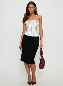 Days Of Summer Ruffle Top White Polka
