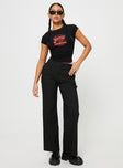 Jeller Pinstripe Pants Black Petite