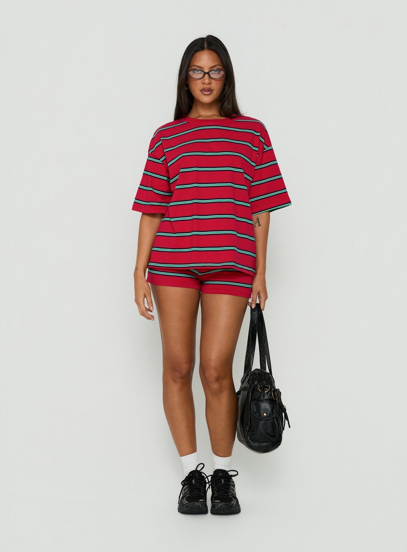 Settle Down Shorts Red Stripe