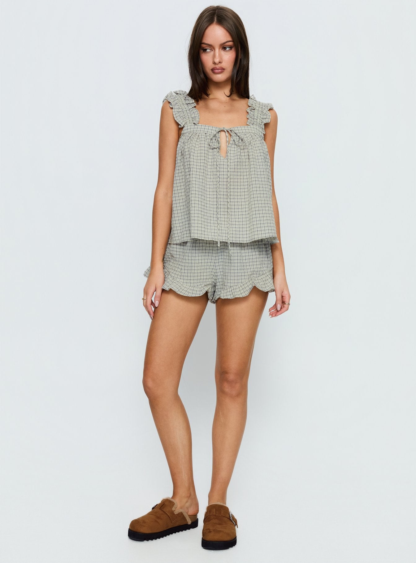 Santabelle Frill Top Check