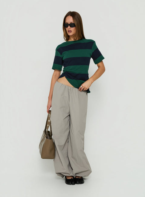 In Transit Tee Green Stripe