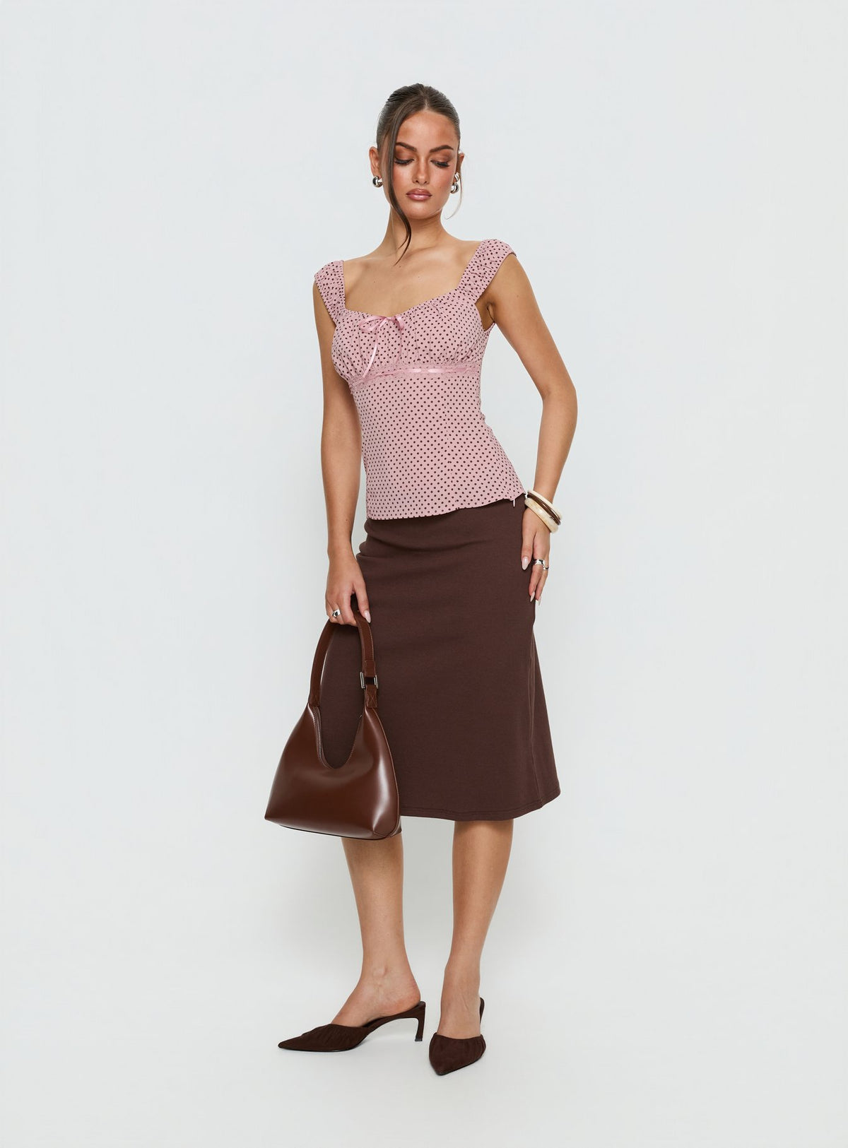 Polly Modil Garconne Top Pink Polka | Princess Polly