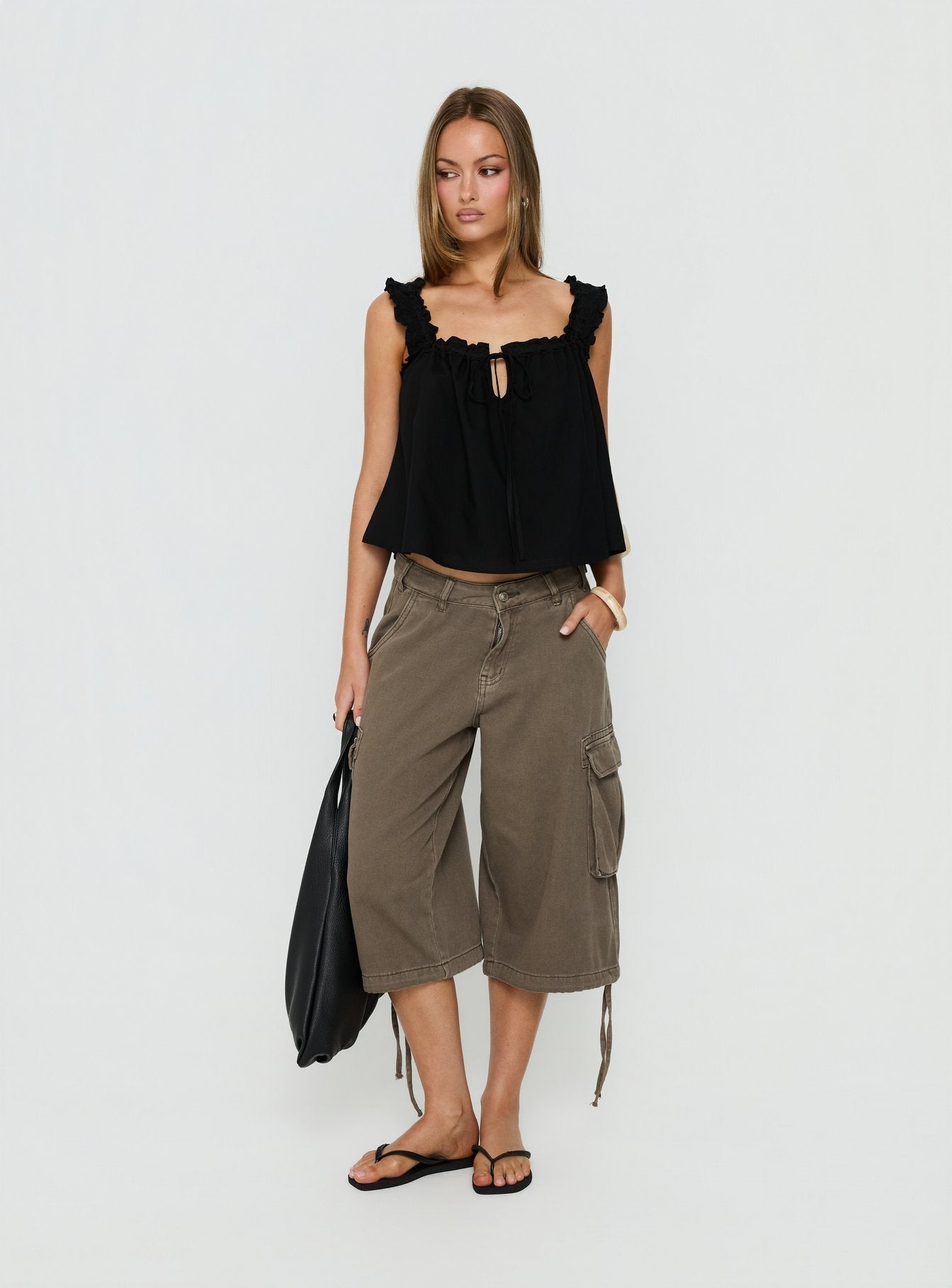 Swing Babydoll Top Black | Princess Polly